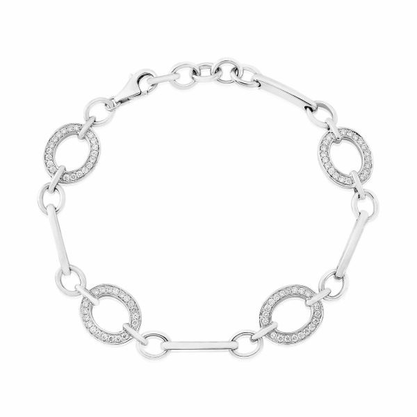 18ct White Gold and Diamond Bracelet 0.70cts