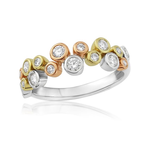Round Diamond Scatter Ring 0.47cts