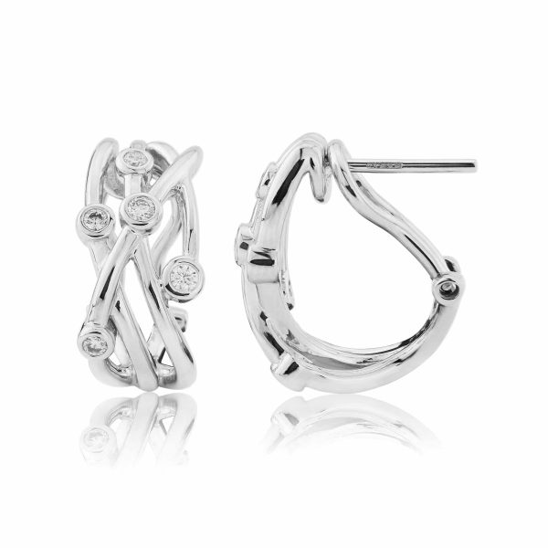 18ct White Gold Diamond Earrings 0.24cts