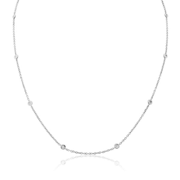 18ct White Gold 10 Stone Diamond Chain 0.25cts