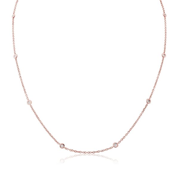 18ct White Gold 10 Stone Diamond Chain 0.25cts