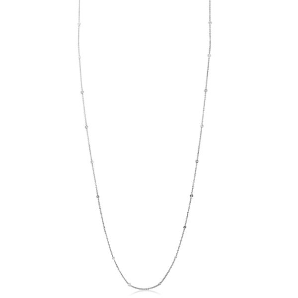 18ct White Gold 22 Stone Diamond Chain 0.55cts