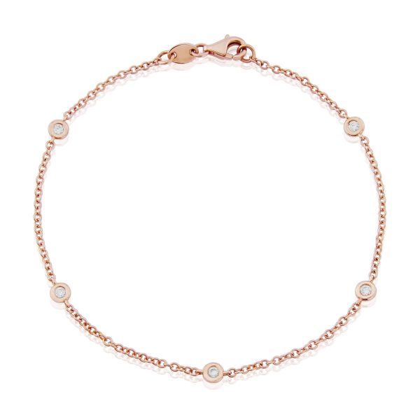 Rose Gold Diamond Bracelet 0.20cts