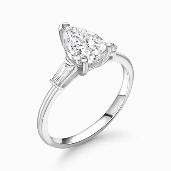 Marla Natural Pear Diamond Trilogy Ring