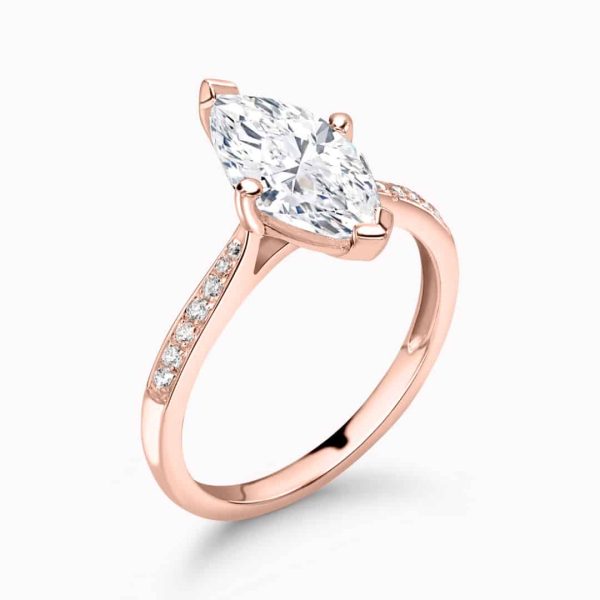 Fern Lab Grown Marquise Sidestone Ring