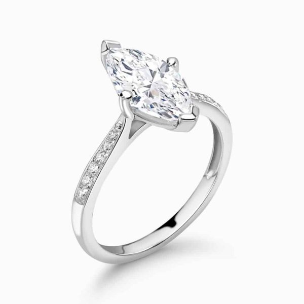 Fern Lab Grown Marquise Sidestone Ring