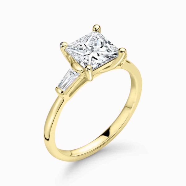 Marla Natural Princess Diamond Trilogy Ring