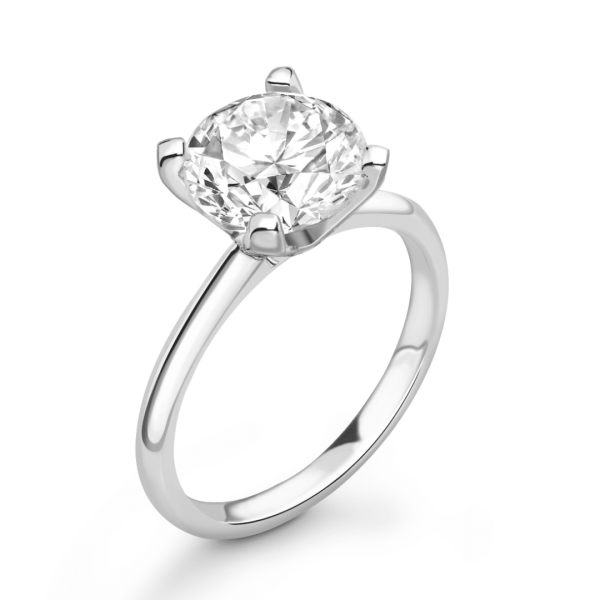Belle Lab Grown Round Diamond Solitaire Ring