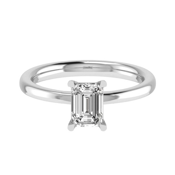 Alba Natural Emerald Diamond Solitaire Ring