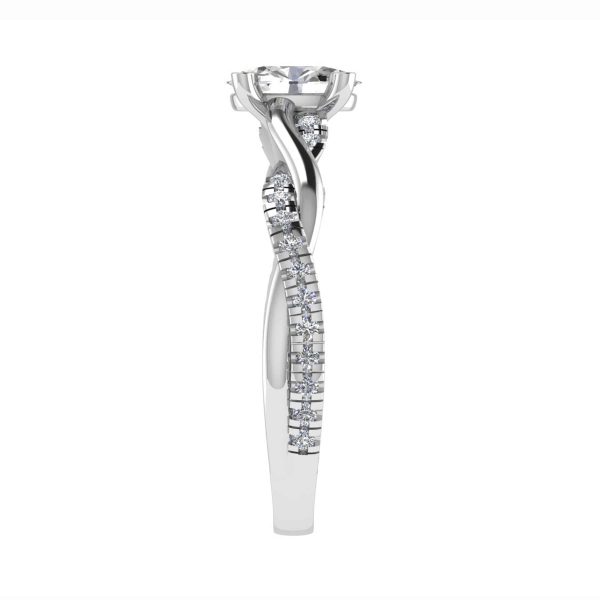 Annalise Lab Grown Oval Diamond Sidestone Ring