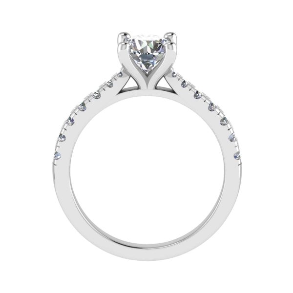 Arianna Natural Round Diamond Sidestone Ring