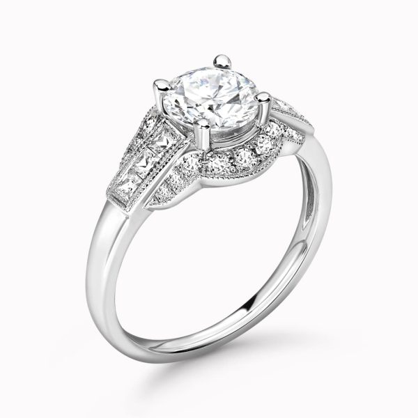 Ariel Lab Grown Round Diamond Vintage Ring