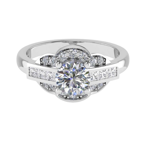 Ariel Natural Round Diamond Vintage Ring