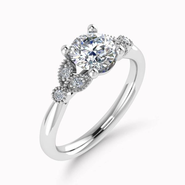 Aspen Lab Grown Round Diamond Vintage Ring