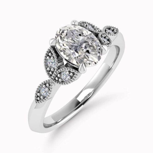 Aspen Lab Grown Oval Diamond Vintage Ring