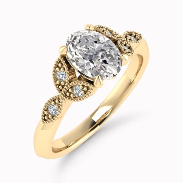 Aspen Natural Oval Diamond Vintage Ring