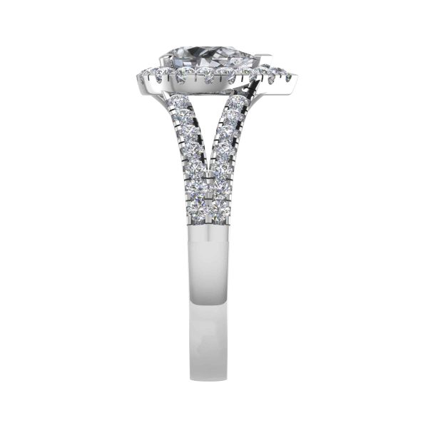 Astra Natural Pear Diamond Halo Ring