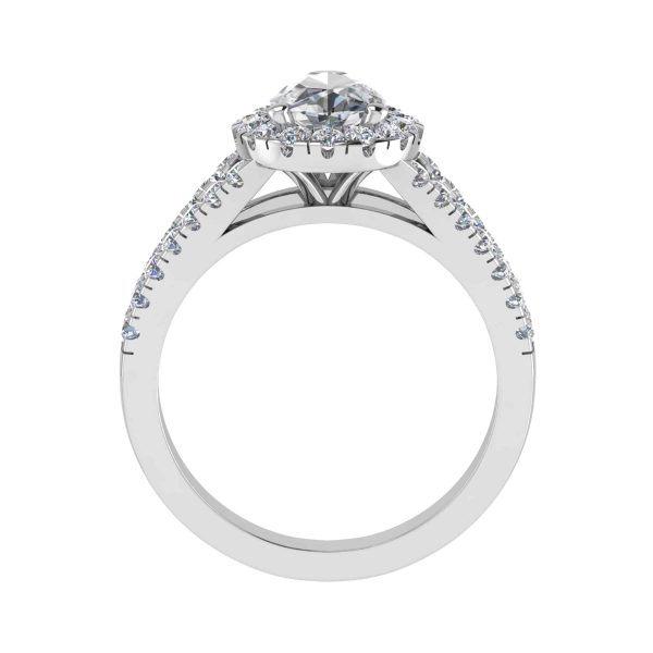 Astra Natural Pear Diamond Halo Ring