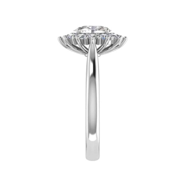 Aurora Natural Oval Diamond Halo Ring