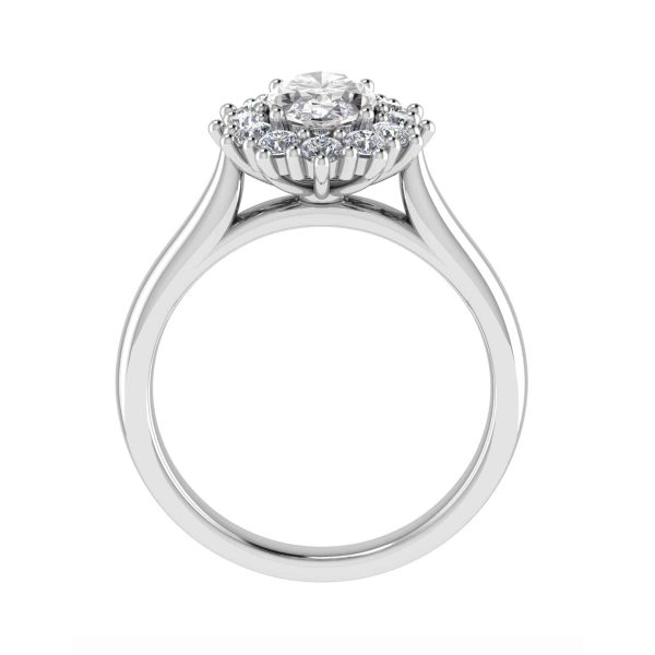 Aurora Lab Grown Oval Diamond Halo Ring