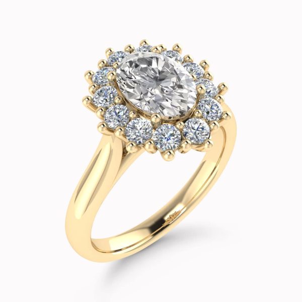 Aurora Lab Grown Oval Diamond Halo Ring