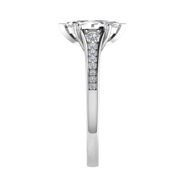 Azelea Natural Marquise Sidestone Ring