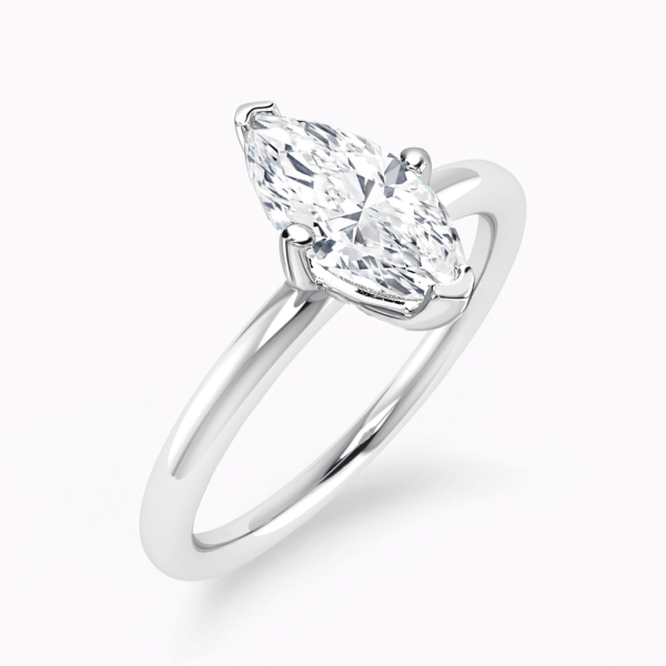 Alba Lab Grown Marquise Solitaire Ring