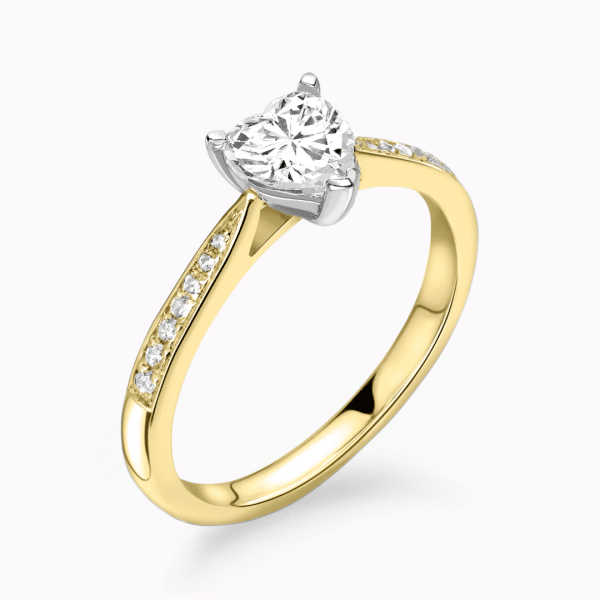 Aphrodite Lab Grown Heart Sidestone Ring
