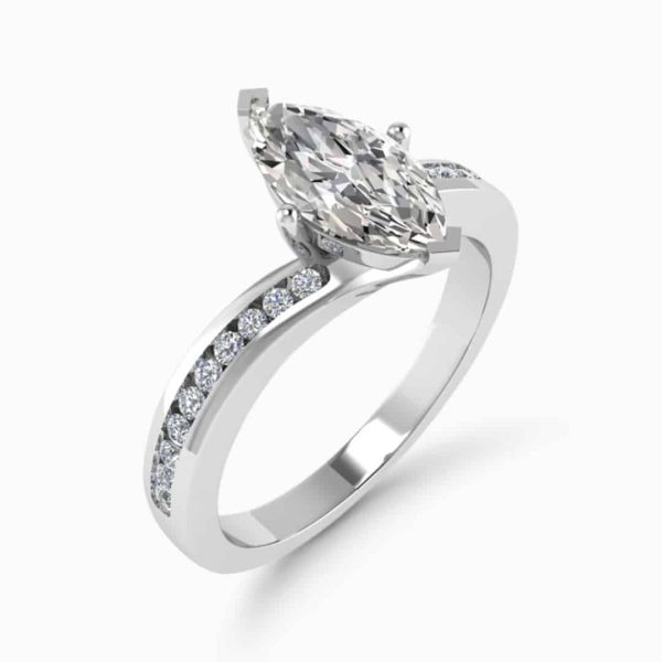 Bloom Lab Grown Marquise Sidestone Ring