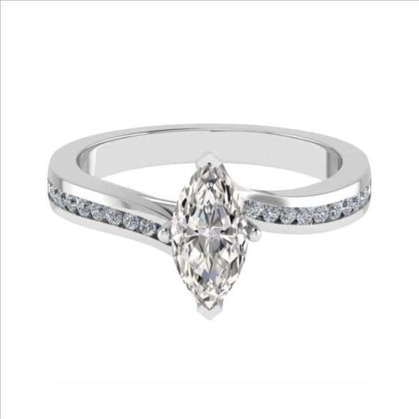 Bloom Lab Grown Marquise Sidestone Ring