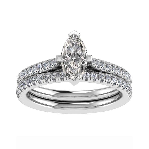 Brooklyn Lab Grown Marquise Sidestone Ring