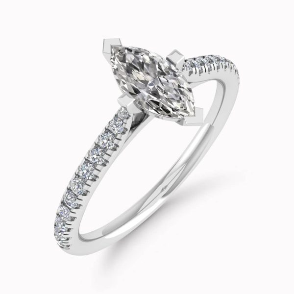 Brooklyn Natural Marquise Sidestone Ring
