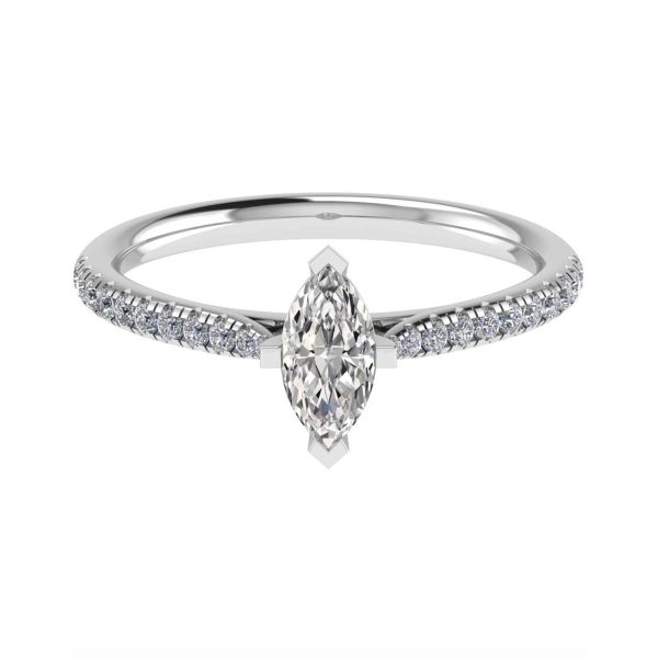 Brooklyn Lab Grown Marquise Sidestone Ring
