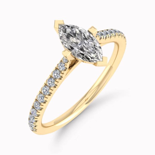 Brooklyn Lab Grown Marquise Sidestone Ring