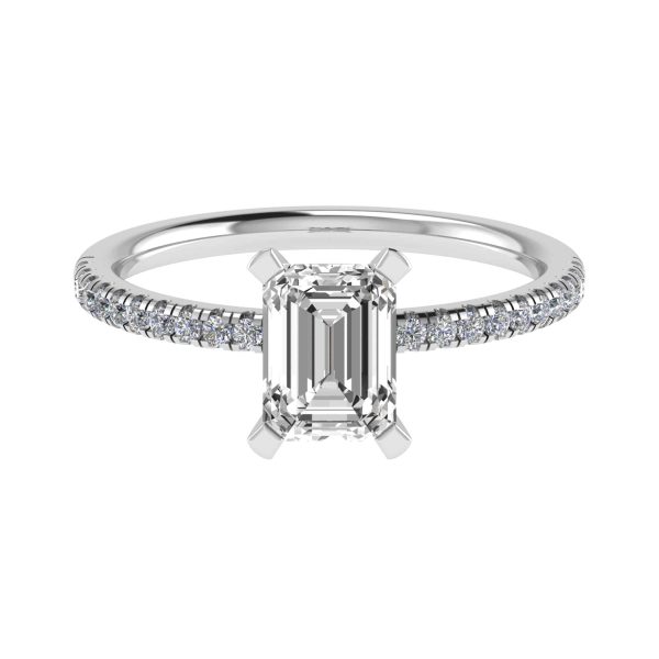 Brooklyn Lab Grown Emerald Diamond Sidestone Ring