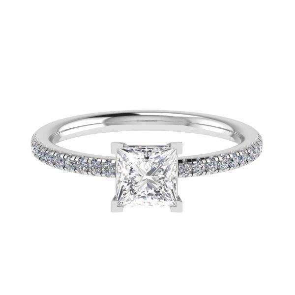 Brooklyn Lab Grown Princess Diamond Sidestone Ring