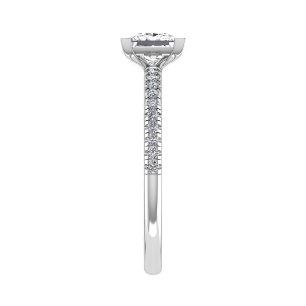 Brooklyn Lab Grown Princess Diamond Sidestone Ring