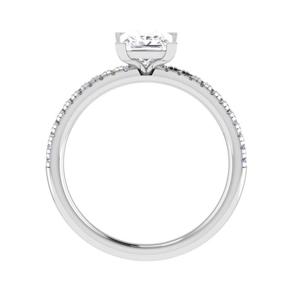 Brooklyn Natural Princess Diamond Sidestone Ring