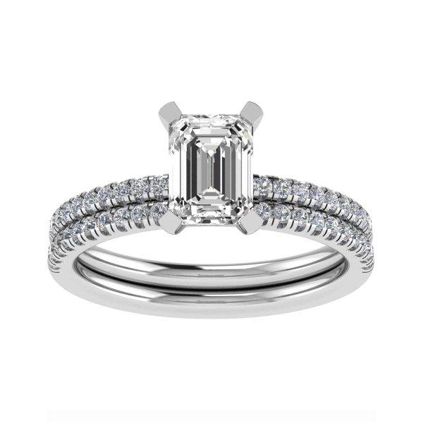 Brooklyn Lab Grown Emerald Diamond Sidestone Ring