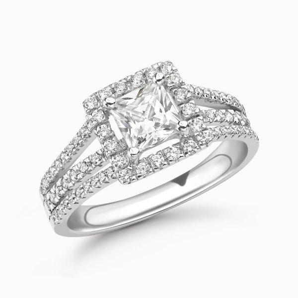 Belinda Lab Grown Princess Diamond Halo Ring