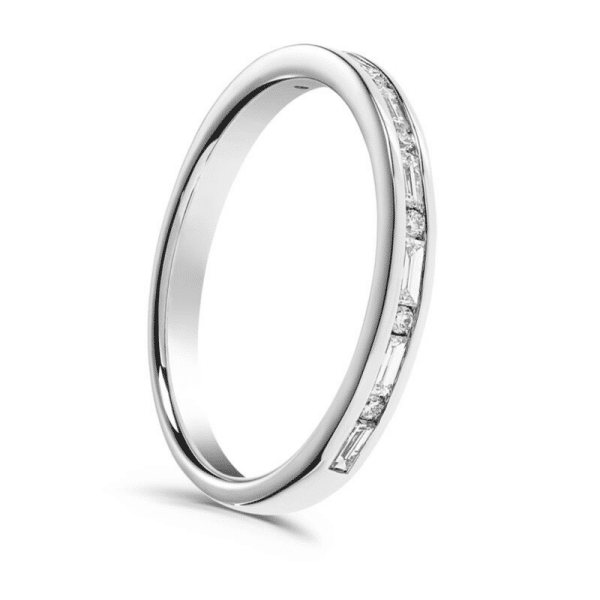 Baguette Cut Diamond Channel Set Wedding Ring