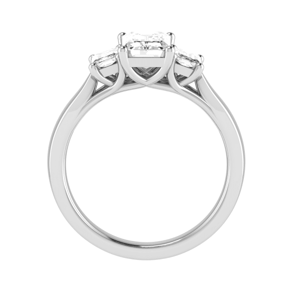 Cairo Natural Emerald Diamond Trilogy Ring