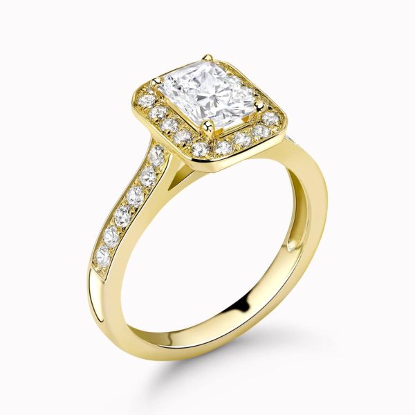 Calla Lab Grown Radiant Diamond Halo Ring