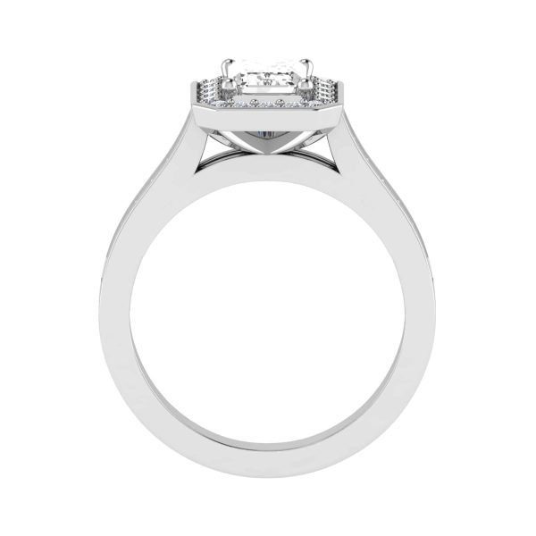 Calla Natural Radiant Diamond Halo Ring