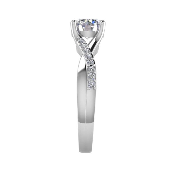 Camila Lab Grown Round Diamond Sidestone Ring