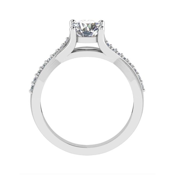 Camila Lab Grown Round Diamond Sidestone Ring