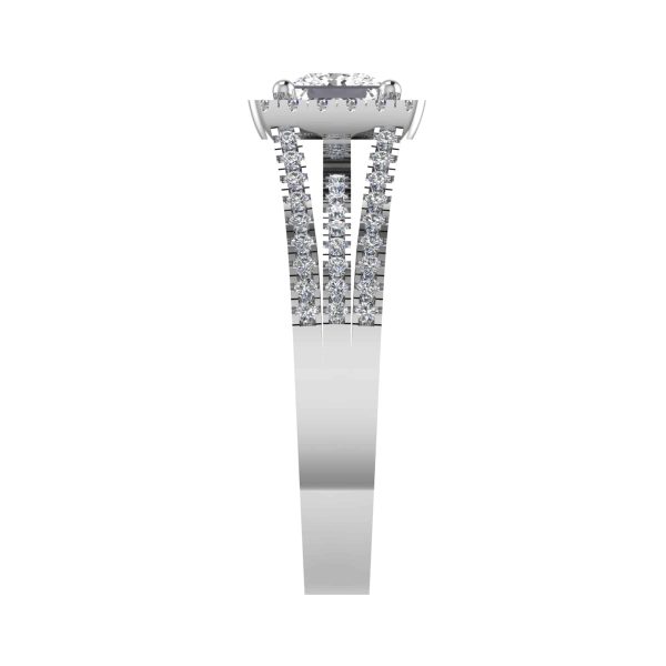 Capella Lab Grown Princess Diamond Halo Ring
