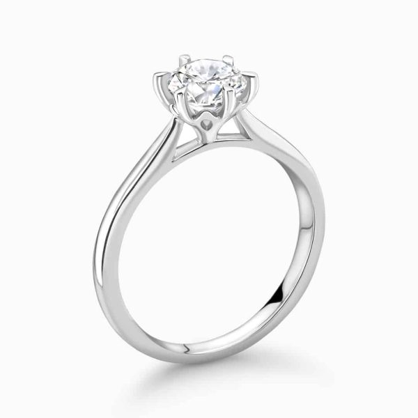 Carlotta Lab Grown Round Diamond Solitaire Ring