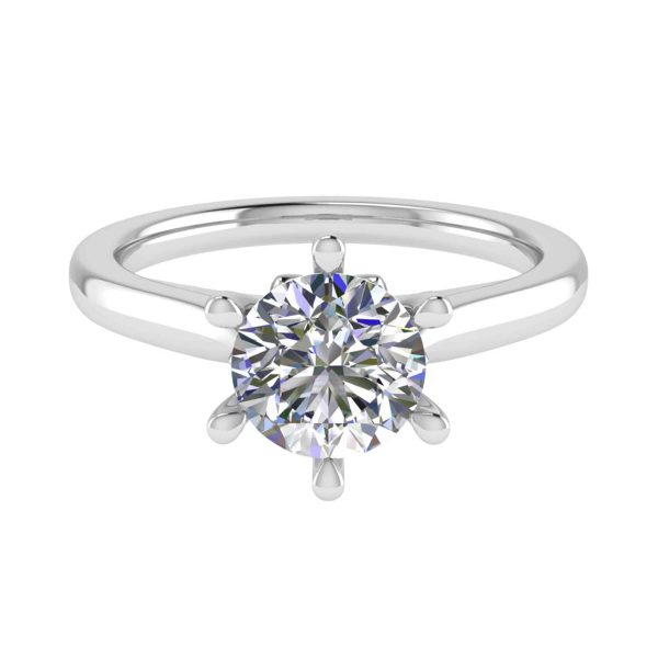 Carlotta Lab Grown Round Diamond Solitaire Ring