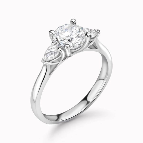 Cassia Lab Grown Round Diamond Trilogy Ring
